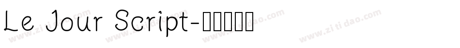 Le Jour Script字体转换
